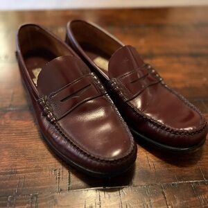 Sebago Classic Dan Leather Penny Loafers Brown Burgundy